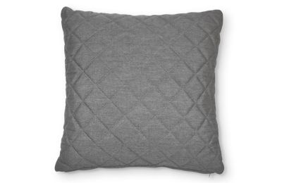 Outdoor fabric range matching scatter cushion - Quilted side (flanelle grey)