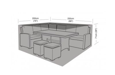 Small Casual Garden Furniture Set Cover - Footprint