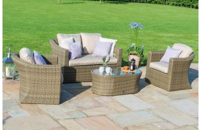 Maze Rattan Winchester 2 Seat Garden Sofa Set With Two Armchairs 