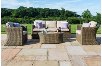 Maze Rattan Winchester 3 Seat Garden Sofa Set 