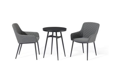 Maze - Outdoor Fabric Zest 2 Seat Bistro Set - Flanelle