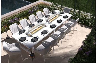 Outdoor dining sales table for 12