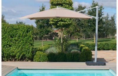 Maze - Zeus 3M Square Cantilever Parasol with LED Lights 