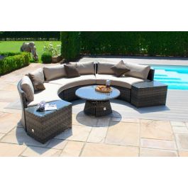 Maze Rattan Half Moon Sofa Set Rattan Furniture Fairy