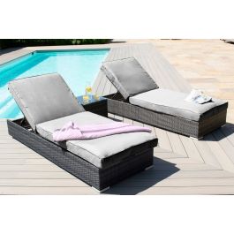 Maze Rattan Orlando Sun Lounger Set Rattan Furniture Fairy