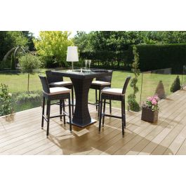 Rattan bar table with ice bucket hot sale