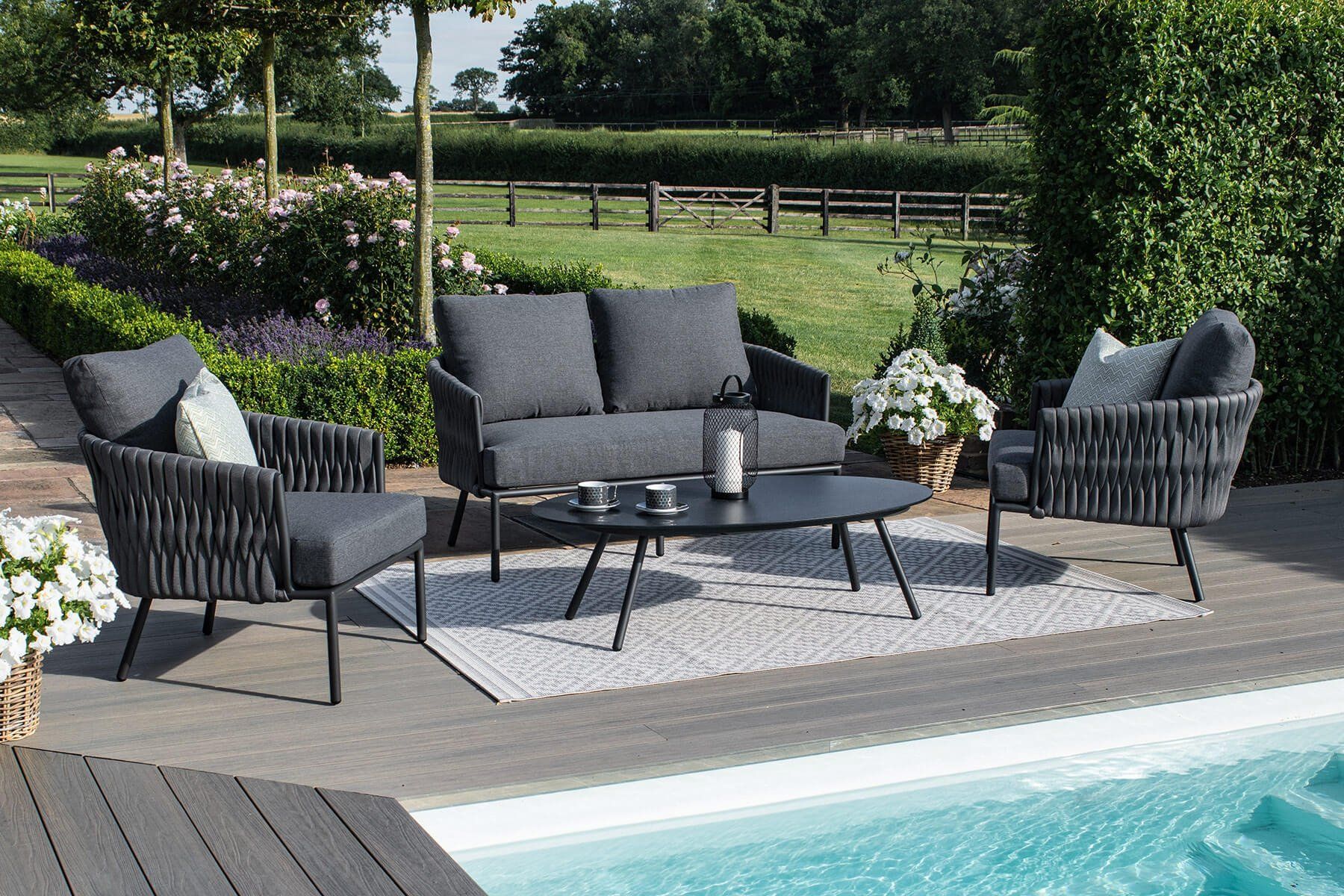 Rope cube sales patio set