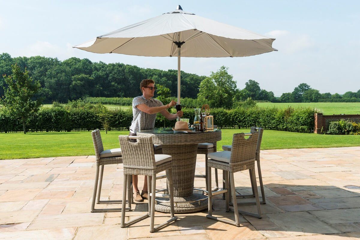 6 seater cheap rattan bar set