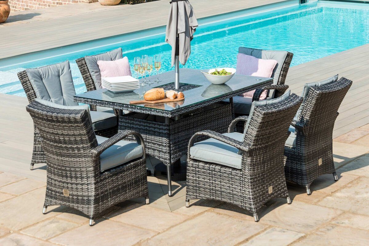Maze rattan texas 8 best sale seater rectangular dining set