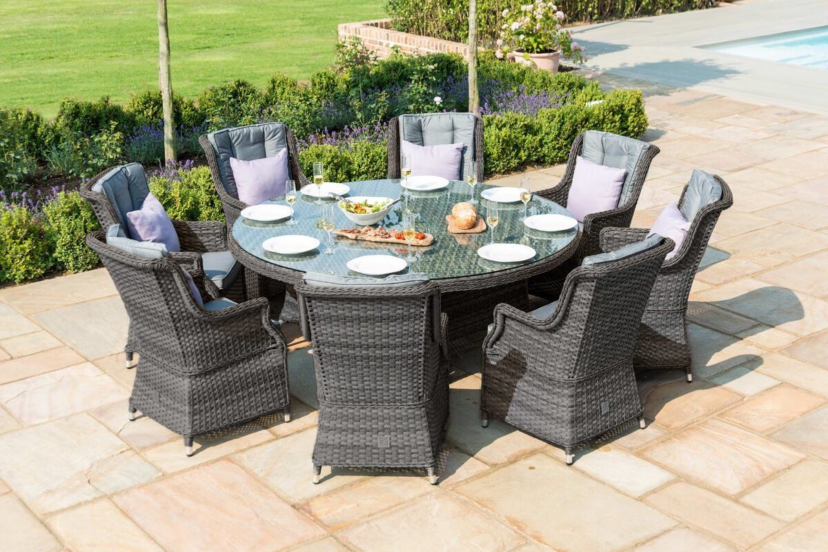 8 seater round rattan garden sale furniture