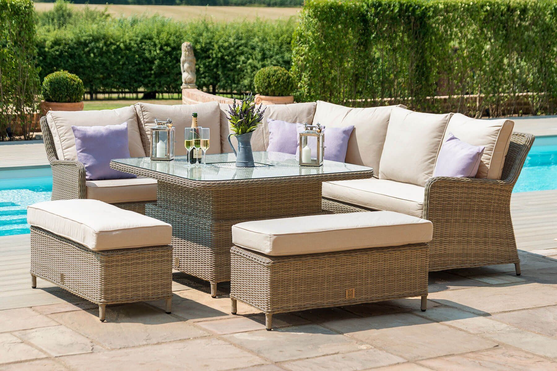 Maze rattan winchester square outlet corner sofa set