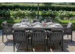 Maze - Rope Weave Milan 8 Seat Rectangular Dining Set - Charcoal