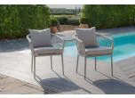 Maze - Monaco Rope Weave Pair of Dining Chairs - Cool Linen