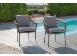 Maze - Monaco Rope Weave Pair of Dining Chairs - Ivy Green