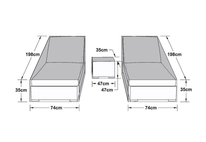 Rattan lounger covers online