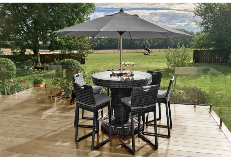 Brown rattan 2025 bar set