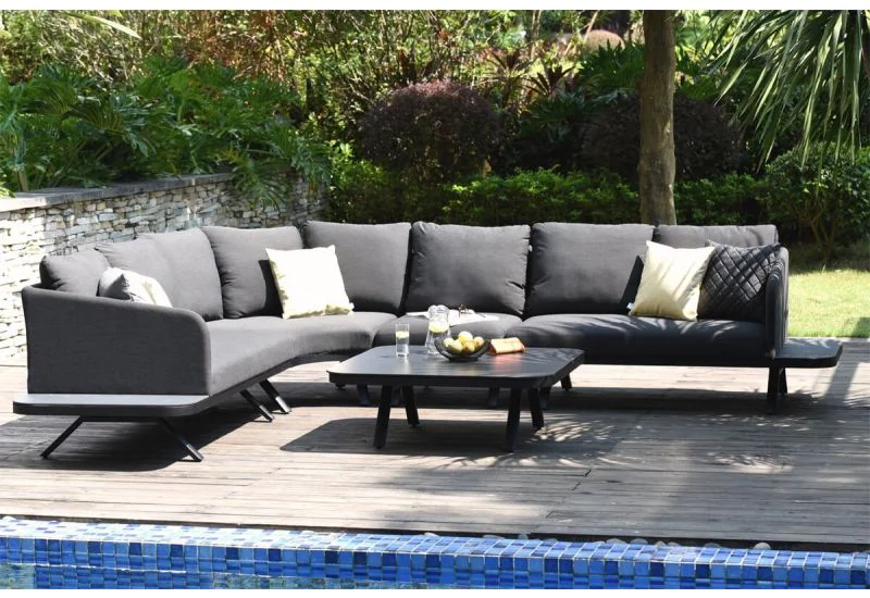Outdoor fabric new arrivals corner sofa set