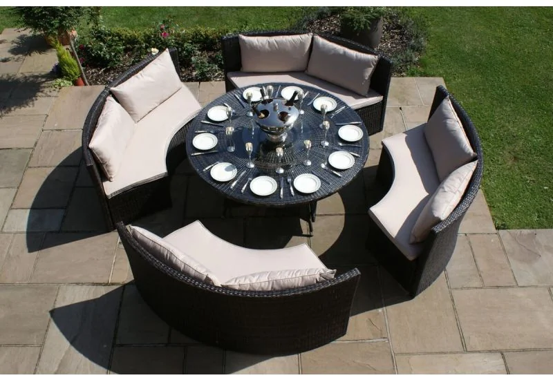 Dallas Sofa Dining Set Garden Furniture Set Maze Rattan