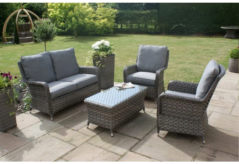 Maze Rattan Victoria 2 Seat High Back Sofa Set Rattan Furniture