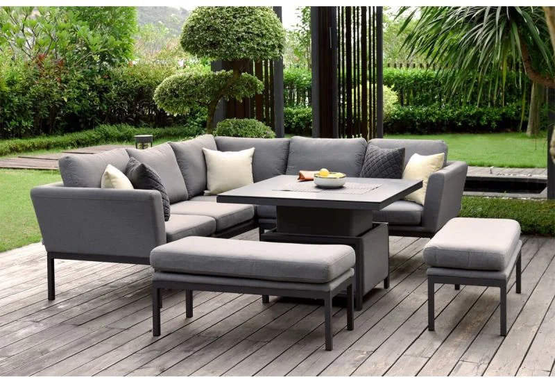 Outdoor corner dining hot sale sofa