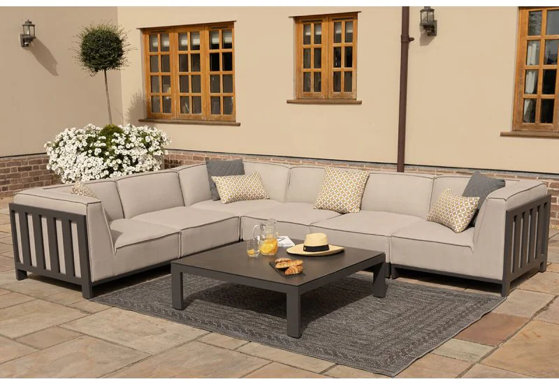 Maze Aluminium Ibiza Medium Corner Sofa Set Free Cover