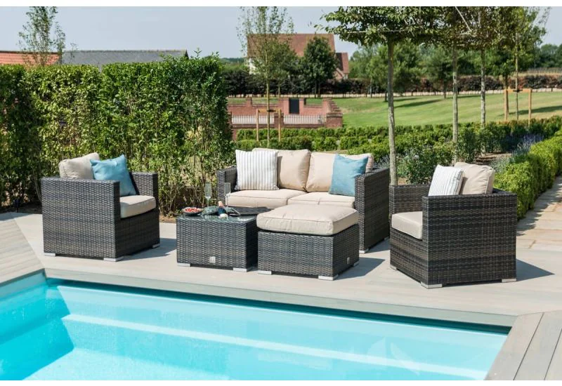 Maze Rattan Georgia 2 Seat Sofa Set with Ice Bucket