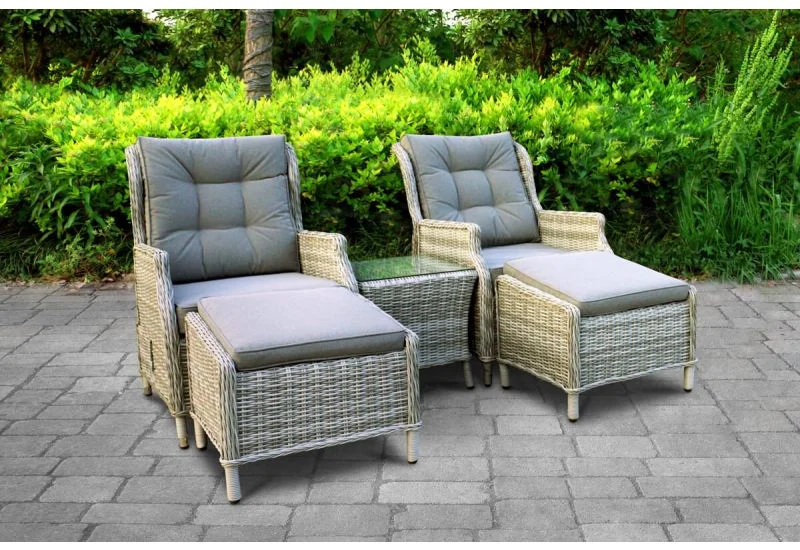 Reclining garden store sofa set