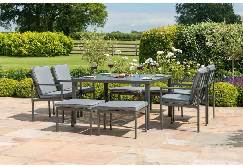 Aluminium rattan cube on sale set