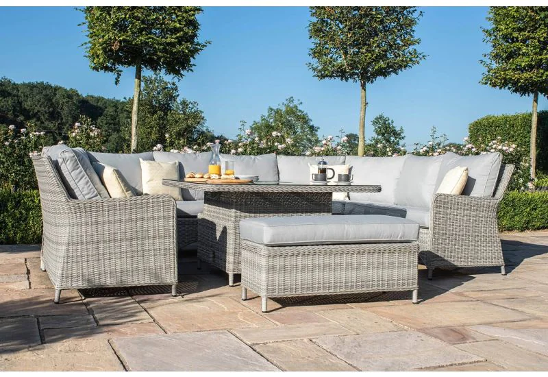 Maze Rattan Oxford Royal U-Shaped Sofa Set With Ice Bucket Rising