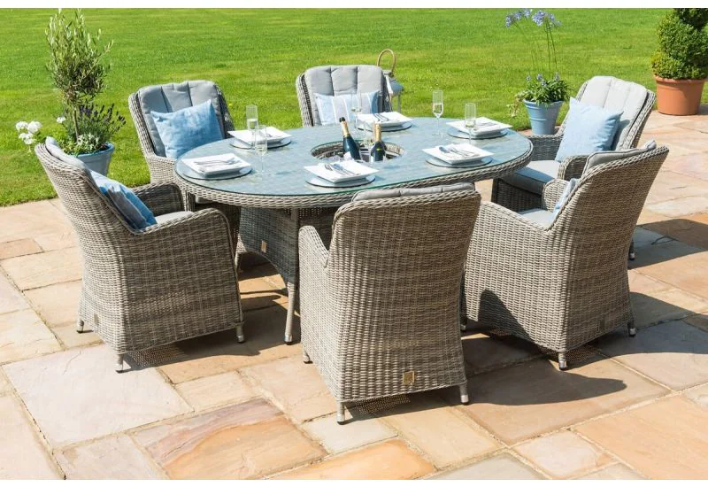 Maze rattan 6 seater dining set hot sale