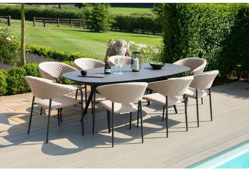Oval outdoor dining table sale