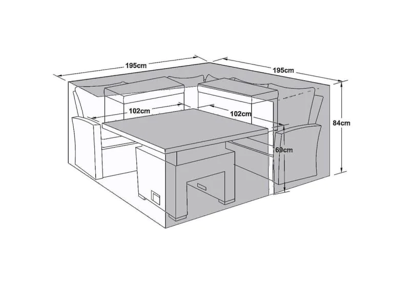 Maze Richmond Corner Bench Dining Set with Rising Table Furniture Cover