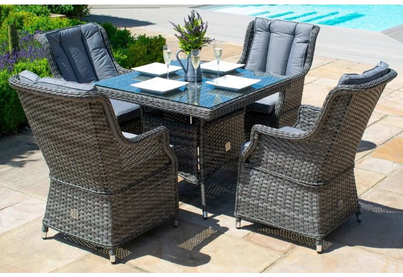 4 piece rattan garden dining set clearance