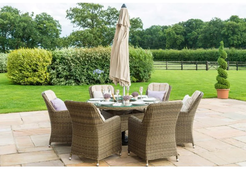 Venice 6 shop seater dining set