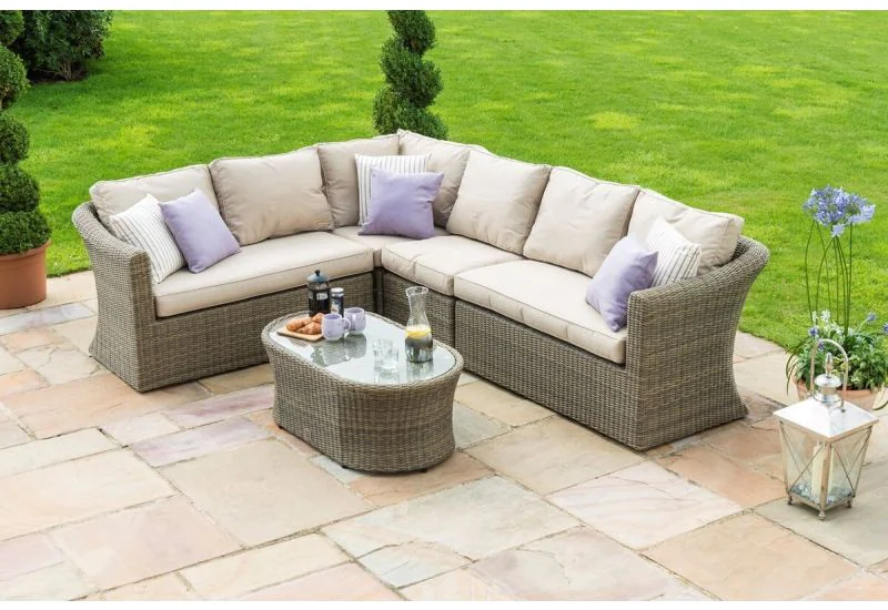 Large rattan corner sofa cheap