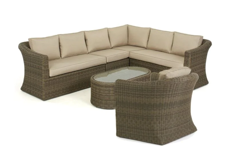 Maze Rattan Winchester Large Corner Sofa Set with Armchair