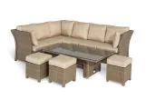 Maze Rattan Henley Garden Corner Sofa Dining Set With Rising Table