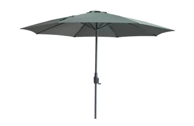Maze Capri 3m Round Tilting Parasol with Crank Handle - Oil Green