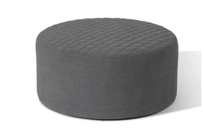 Maze Outdoor Fabric Ambition Quilted Footsool - Flanelle