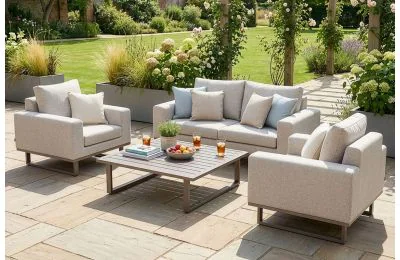  Ethos Outdoor Fabric 2 Seat Garden Sofa Set - Maze Rattan 