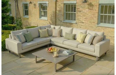 Maze Ethos Outdoor Fabric Large Corner Garden Sofa Set