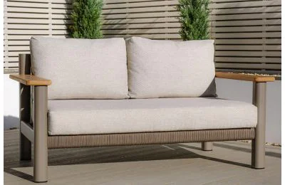 Maze - Sicily Rope Weave 2 Seat Sofa - Café