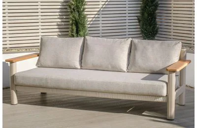 Maze - Sicily Rope Weave 3 Seat Sofa - Latte
