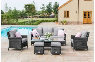 END OF THE SEASON SALE - DISCOUNTED - Maze Rattan Casual Venice Garden Sofa Dining Set - Table not included